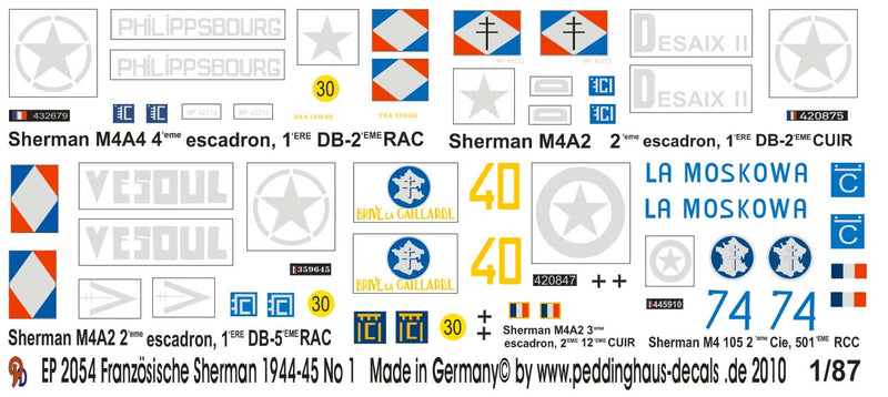 Free French Sherman Tanks 1944-45