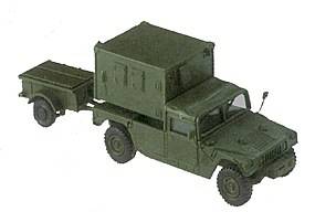 M1042 Hummer with Box Shelter & Telephone Cable Splicer Trailer Z-582