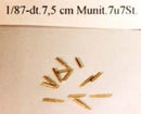 HO Scale Model 75mm 7 Empty Brass 7 Rounds