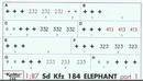 Decals SdKfz 184 Elephant Set Number 1
