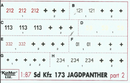 Decals SdKfz 173 Jagdpanther Set Number 2