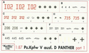Decals Panther D Set Number 1